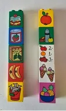 Lot of 10 Lego Duplo Food Printed Blocks, Tomato, Thermos,Food List,Ice Cream...