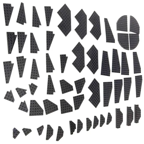 LEGO Black Wing Wedge Plate Lot - Left Right Angled Corner Plates Star Wars Spac