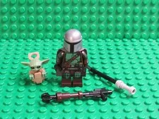 Lot 2 LEGO Star Wars The Mandalorian Grogu Baby Yoda Minifigures 75299 GM54