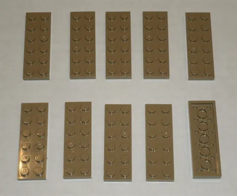 LEGO NEW 2x6 Dark Tan Plate (10x) 4550329 Brick 3795