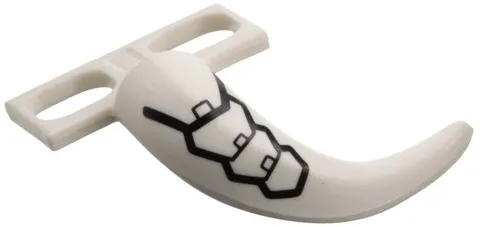 Lego NEW T-REX Minifigure TAIL White Black Armor Scales 71052 Part