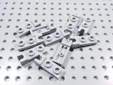 LEGO Lot of 10 Light Bluish Gray 1x2 Plates w/ Socket on End BC