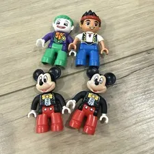LEGO DUPLO Minifigure Lot Disney Mickey Mouse Jake Pirate Joker Batman 4pc