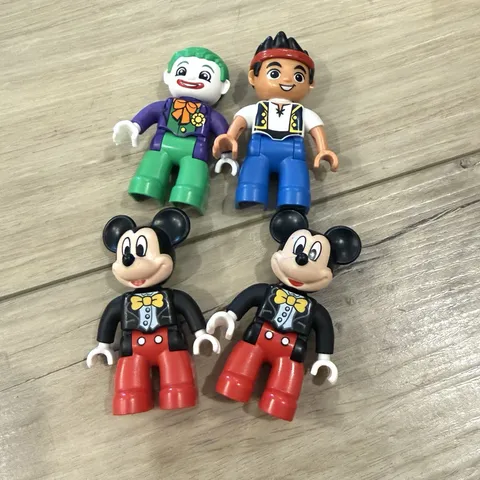 LEGO DUPLO Minifigure Lot Disney Mickey Mouse Jake Pirate Joker Batman 4pc