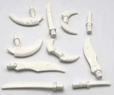 Lego New White Weapons Swords Hook Bar Blades Parts