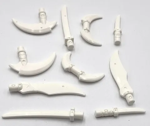 Lego New White Weapons Swords Hook Bar Blades Parts