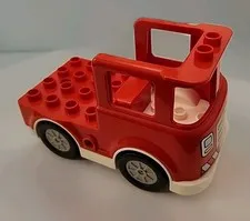 LEGO Duplo Red Fire Truck Engine Parts Firefighter Vehicle Toy Replacement