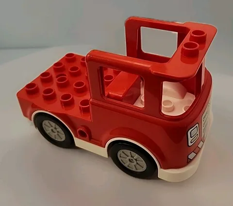 LEGO Duplo Red Fire Truck Engine Parts Firefighter Vehicle Toy Replacement