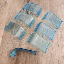 Lego Lot Of 7 Pieces Trans-light Blue Panel 3 x 4 x 6 Curved Top