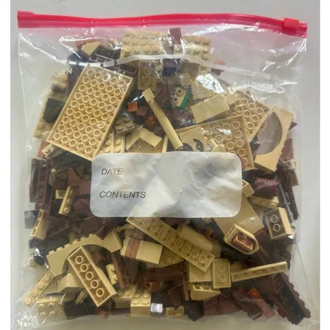 Lot of 1lb Brown/Tan Lego Bricks Various Sizes/Shapes/Parts AS IS