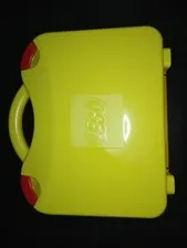 LEGO Storage Box suitcase Yellow & Orange 12 by 10 inch (2012) 