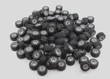 Lot 115 genuine LEGO 6014 light gray rims 87697 tires 21mm x 12mm offset tread