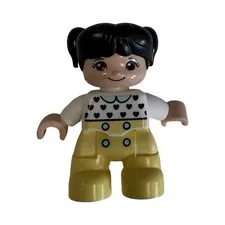 LEGO 47205pb079 Duplo Figure Lego Ville, Child Girl, Bright Light Yellow Legs