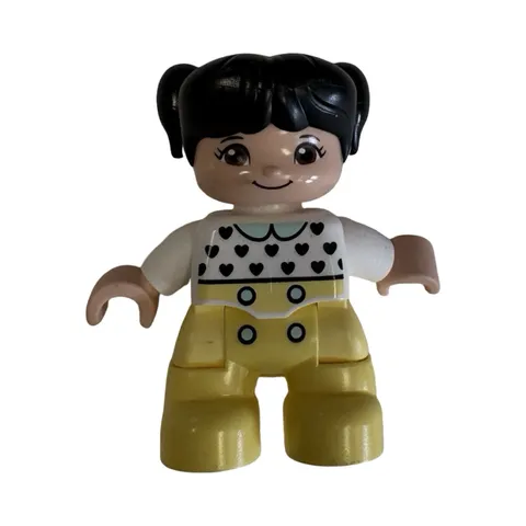 LEGO 47205pb079 Duplo Figure Lego Ville, Child Girl, Bright Light Yellow Legs