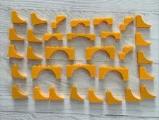 LEGO BRIGHT LIGHT ORANGE LOT 32 PCS 1X6 1X4 1X3 ARCH SLOPE BRICK VARIETY