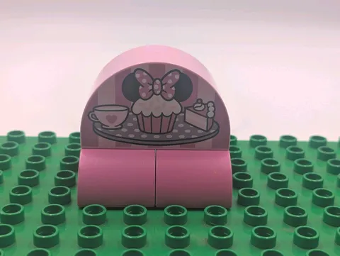 Duplo Lego Disney Minnie Mouse Tea Party Pink Specialty Printed Block & Awing 