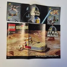 1999 LEGO Star Wars 7110 Landspeeder Instructions Manual Book Only Vintage