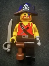 Vintage LEGO Captain Redbeard Ironhook Minifigure pi023 Pirates Complete Sword