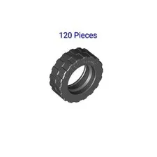 Lot of 120 Lego TYRE 17.6mm X 6.24mm Black Tires 4617848 Bulk 