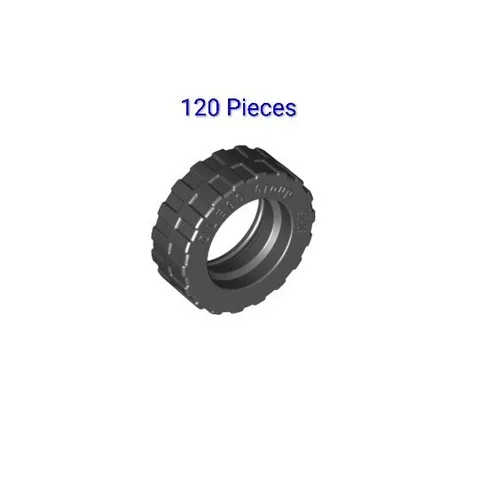 Lot of 120 Lego TYRE 17.6mm X 6.24mm Black Tires 4617848 Bulk 