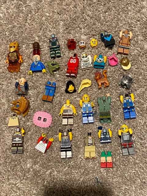 LARGE Lego Minifigures Parts Lot! Lego Ninjago, Series and knights Parts! READ