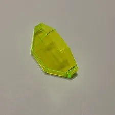 LEGO Panel 3 x 3 x 6 Corner Convex 2468 Trans-Neon Green Vintage Piece