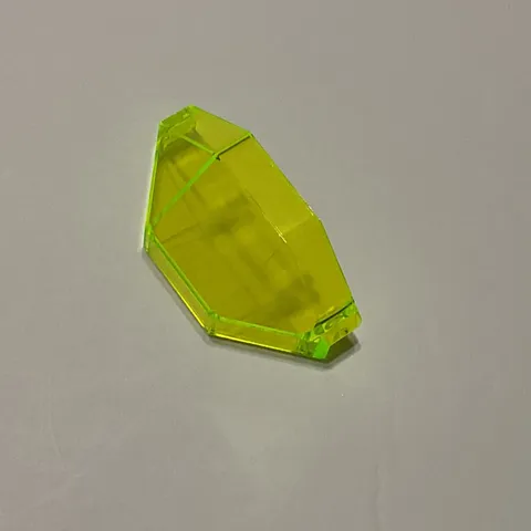 LEGO Panel 3 x 3 x 6 Corner Convex 2468 Trans-Neon Green Vintage Piece