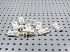 LEGO Lot of 10 White 1x2 Plates w/ Stud & Clip On Top BB