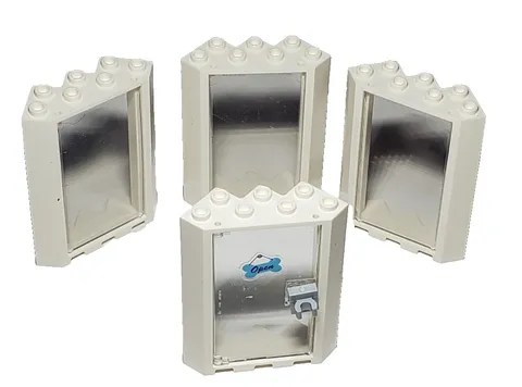 Lot Of 4 White Lego 28327 Door Window Frame 4x4x6 Corner