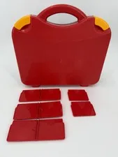Lego Mini Figure Red Travel Carry Case Storage Box w/ Adjustable Dividers
