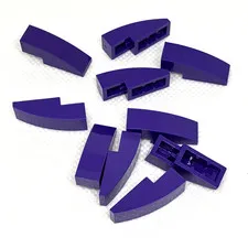 LEGO Parts - Dark Purple Slope, Curved 3 x 1 - No 50950 - QTY 10