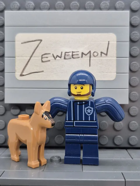 Police Dog Trainer City Lego minifigure figure minifig