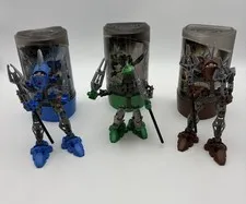 LEGO Bionicle Rahkshi Lot - Guurahk, Panrahk & Lerahk w/ 3 Canisters No Manuals