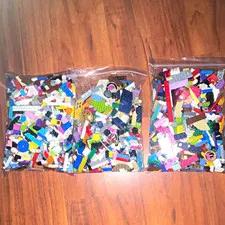LEGO Bulk Lot Mixed Bricks & Pieces Parts Multicolor Assorted Polybags 3 pounds