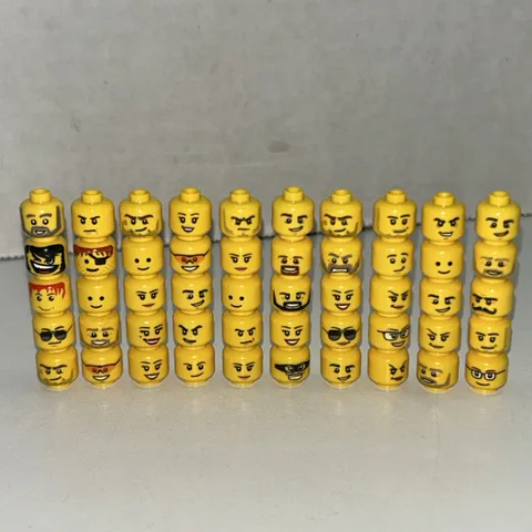 LEGO Minifigure Heads - Bulk Lot of 50