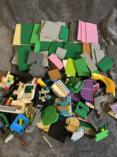 MASSIVE Lot of Assorted Official LEGO Parts Pieces Baseplates & Other Big Pieces