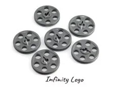 6 LEGO Technic Dark Bluish Grey Pulley Wheel Wedge Belt Rim 2786 4185, 6 Pieces
