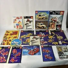 Vintage LEGO Instruction Manuals Lot 90s Technic System Booklets Imagination Cat