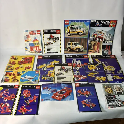 Vintage LEGO Instruction Manuals Lot 90s Technic System Booklets Imagination Cat