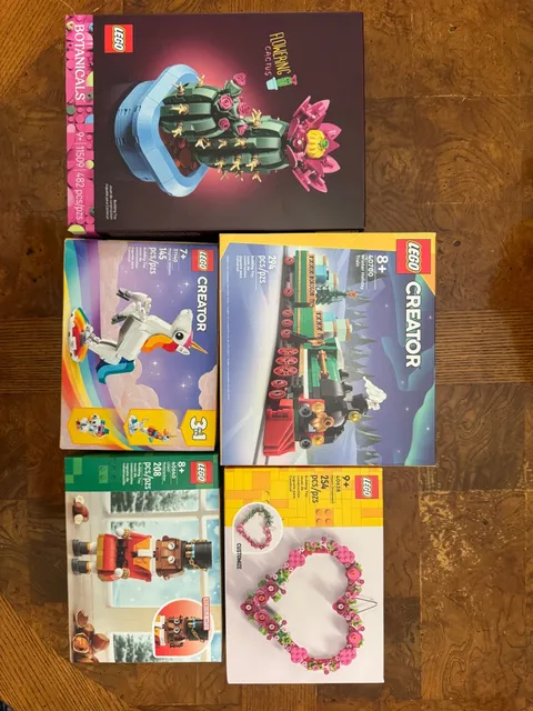 LEGO Sets - New in Box, Sealed (Lot) - Flowering Cactus, Winter Holiday Train