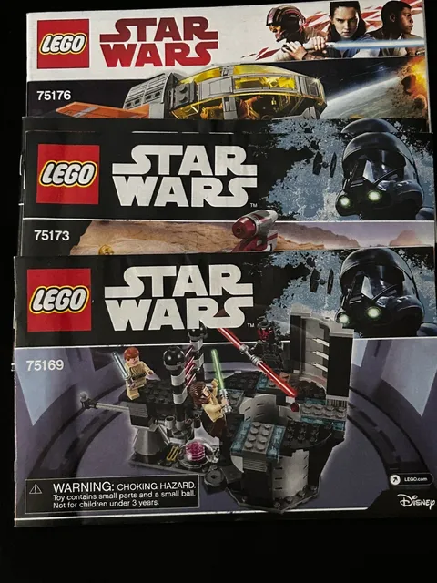 Lot Of 4 Lego Star Wars Instruction Manuals #75169, 2x 75173, 75179