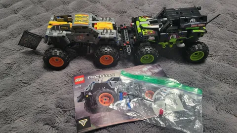 Lego Monster Jam Grave Digger 42118 & 42119 Max D Technic Trucks Incomplete Used