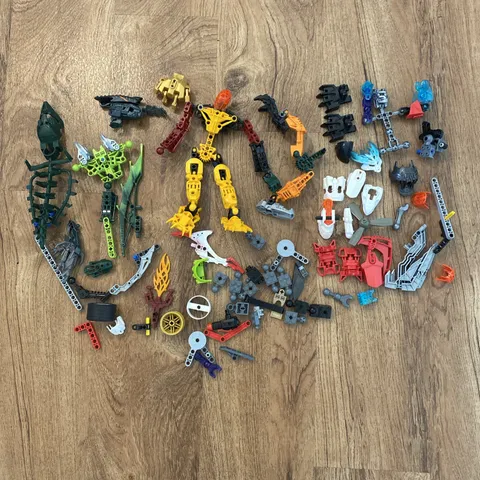 Lego Bionicle Lot Large & Small Figures Parts and Pieces Masks Weapons Feet