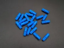 LEGO - 20x - Technic Pin - Axle 1L with Friction Ridges - Blue - Blue - 43093