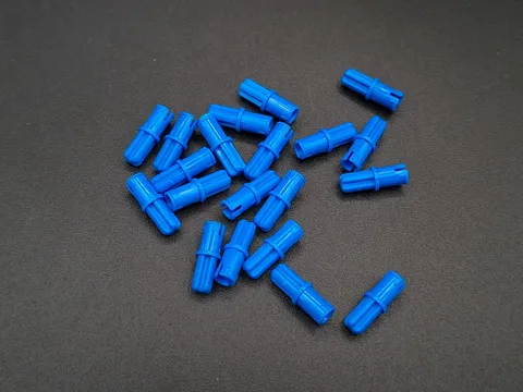 LEGO - 20x - Technic Pin - Axle 1L with Friction Ridges - Blue - Blue - 43093