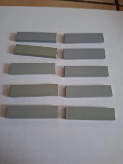 No 353 10x Lego Tile 1x4 2431 Light Grey