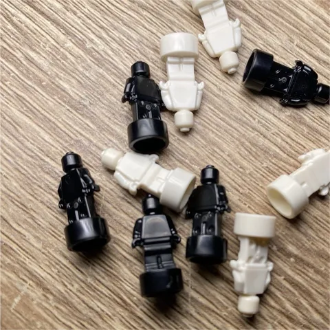 LEGO Minifigure Legs Bulk Lot Parts - Black & White Plastic Minifigure Pieces