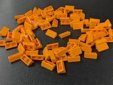 Lego x100 New Orange Slope 30 1 x 2 x 2/3 # 85984 Lot MOC Parts Bulk