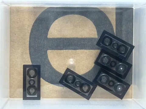 LEGO Parts - Trans-Black Plate 1 x 2 - No 3023 - QTY 5