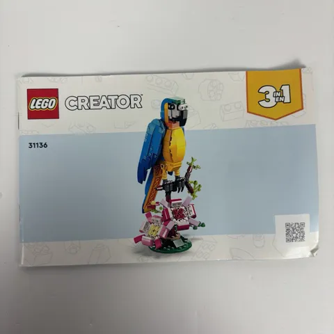 LEGO Creator: 3 In 1 - Parrot, Fish, Frog  (31136) Instruction Booklets Only OG